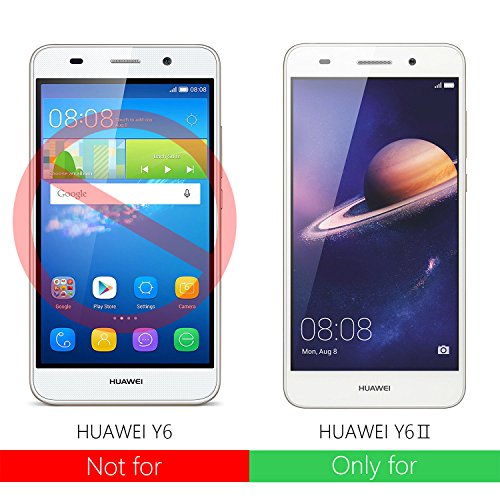 Huawei Y6 II Funda   ivencase Transparente Silicona TPU de Flexibilidad Carcasa Case Bumper Ultra Delgado Espalda Case Cover para Huawei Y6II   Huawei Y6 2 5 5 
