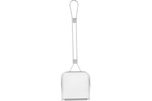 DEARMAMY Square Mesh Skimmer 304 Stainless Steel Colander Spoon Fry Ladle Skimmer Oil Fat Fryer Scoop for Cooking Frying Kitchen Gadgets Silver