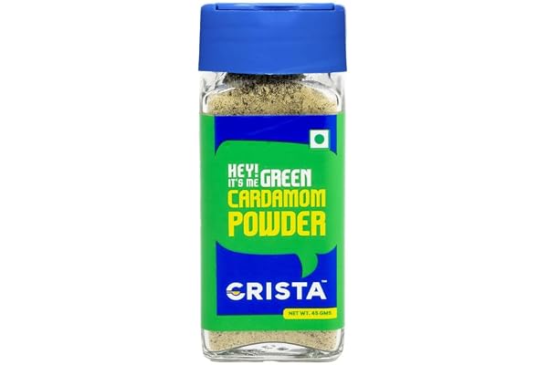 CRISTA 45 gms Green Cardamom Powder Elaichi Powder Zero added Colours, Fillers, Additives & Preservatives Farm Fresh