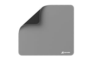 ATTACK SHARK CM02 Esports-Gaming-Mauspad Großes, Feine sandähnliche Texturoberfläche, Wasserabweisender Beschichtung, Stark Strukturierte, rutschfeste Gummiunterseite, 450 x 400 x 4MM – Hellgrau
