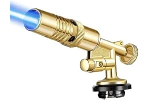 Snowchecking Blow Torch For Cooking, Butane Gas Blow Torch For BBQ Outdoor Cooking Welding Metal Work With Copper Construction 15.1cm
