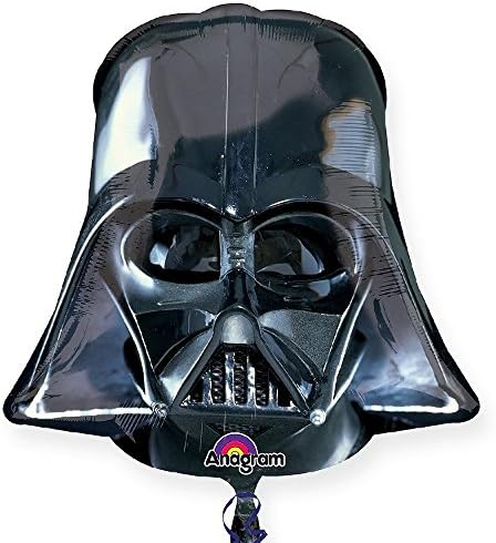 Star Wars Darth Vader Helmet Black Supershape Balloon Helium Foil Anagram Balloons