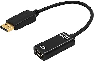 LacyMC 4K Adaptador DisplayPort a HDMI,1080p 2k 4k Convertidor de DisplayPort Masculino a HDMI Hembra,para TV, Monitor, Proyectores, Computadoras portátiles