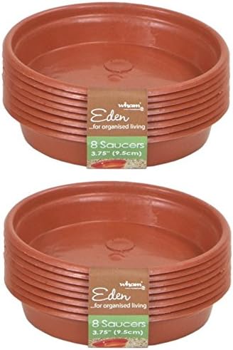 16 x 9.5cm 3.75" Mini Plastic Plant Pot Seedling Saucers For 8cm &amp; 10cm Grow Pot