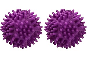 Fackelmann Trocknerkugeln FLUFFY, Trocknerbälle für Wäschetrockner, Kugeln für flauschigere Wäsche (Farbe: Berry), Menge: 2 Stück, 6.5 x 6.5 x 6.5 cm
