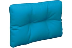 vidaXL Coussin de Palette, Coussin de Siège de Salon, Coussin de Meuble de Jardin Terrasse, Coussin d’Assise Extérieur, Bleu 50x40x12 cm Tissu