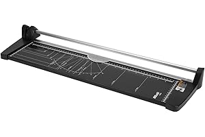 HIMU Guillotine Card Cutter for A2/A3/A4, Full Metal Panel Design of Rolling Paper Cutter, Stable And Strong, Usually Used in Home, School, Office And Industrial Places And More, Black,A2