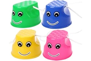 Toyvian 4 piezas de plástico para niños con balance de entrenamiento sensorial, juego de entrenamiento para niños pequeños, guardería, deportes para el hogar, jardín, desarrollo temprano, juguete