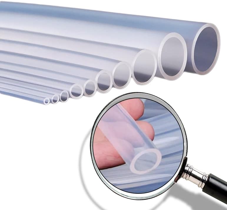 Tubo transparente flexible de silicona 2mm (ID) x 3mm (OD), modelo de 10 mètres, ideal para líquidos y alimentos, tubo transparente resistente a temperaturas altas, tubo silicona duradero y seguro.