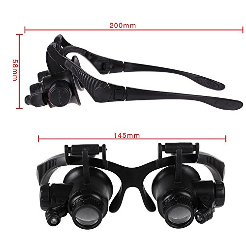 Onerbuy diadema lupa con LED cabeza de la luz Monte lectura lupa visera gafas con 5 lentes desmontables Lense superior reviews Onerbuy diadema lupa con LED cabeza de la luz Monte lectura lupa visera gafas con 5 lentes desmontables Lense superior