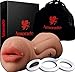 Produktbild Ultra Realistischer 3D Masturbator + Penisring Set – Die perfekte Sexspielzeug Kombination für den Mann – inklusive 3er Set Penisringe – mit Samtbeutel