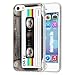 Produktbild deinPhone Apple iPhone 5 5S Silikon Hülle Case Retro Kassette Weiß