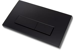 GENERISCH Plaque de déclenchement commande Bouton de chasse d'eau Accessoire pour réservoir de WC Compatible avec Geberit Sigma01,20,30 UP300 et UP320, fonction double chasse(Noir)