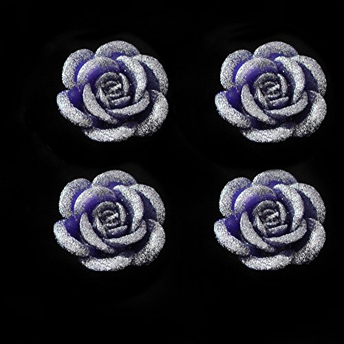 Schwimmkerzen rose Glitzer 4 Stück Hochzeit Veranstaltungen Violett