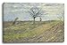 Produktbild Camille Pissarro - TERRE LABOURÉE EN HIVER, AVEC UN HOMME PORTANT UN FAGOT (1877), 100x70 cm, Leinwand auf Keilrahmen gespannt und fertig zum Aufhängen, Stilrichtung: Impressionismus, Motiv: Landschaft
