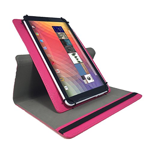AXXO Tablet für Kinder 10 – 7 Zoll Drehbare Tablet Schutztasche mit Standfunktion + Touch Pen – Pink 7 Zoll 360 - 4