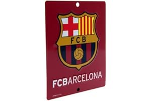FCB FC Barcelona Football Club Hanging Metal Window Sign Maroon Crest Badge Official