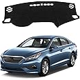 Autonemaker For Hyundai Sonata 2015-2019 Accessories LHD Anti Slip Dashboard Carpet Dashboard Cover Dash Cover Sun Cover Pad Dash Mat Cover 1PCS