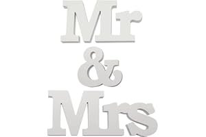 EQLEF Mr & Mrs Buchstaben für Hochzeit Tischdekoration, Mr & Mrs. Schild Ständer Holzbuchstabe Hochzeit Top Empfang Sweet Home Decor Jahrestag Party Dekor Mr and Mrs Geschenk