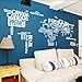 Produktbild Kreative große englische buchstaben welt karte wandsticker,Wohnzimmer esszimmer sofa tv hintergrund wand-sticker-C 71*43inch