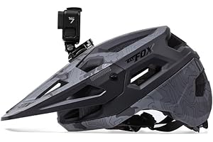 FUNTHY BATFOX Bike Helmet with Sports Camera Base, Lightweight Cycling Helmet for MTB Road Bike, Breathable Helmet for Adults Youth for BMX Skateboard Roller Skating Dirt Bike, Size Adjustable