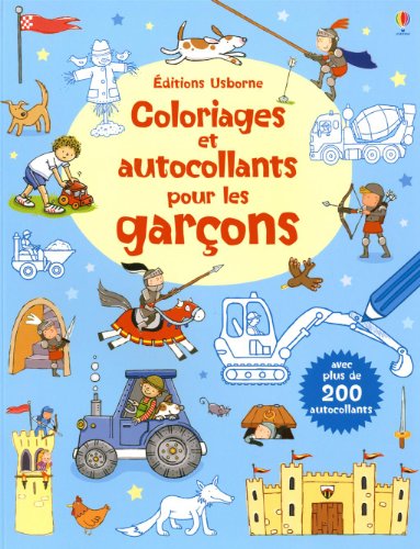 COLORIAGES AUTOCOL POUR GARCON