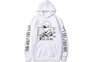 Yanny Jujutsu Kaisen Hoodie Gojo Satoru Cosplay Kostüm Anime Print Kapuzenpullover Pullover Sweatshirt für Frauen Männer