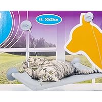 TOP SHOP Hamaca Cat CAT con ventosas para ventana Soporte máx. 7.5 kg 50 x 25 cm GRIS