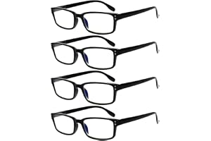 ZOELEAD 4 Pack Reading Glasses for Women And Men Spring Hinges Readers Glasses Lightweight Eyeglasses
