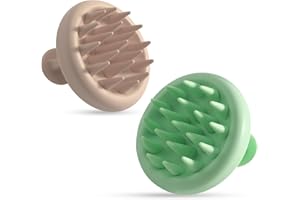 YUANBAOTT Kopfhaut Massagebürste, 2 Stk Silikon Kopfmassage Bürste, Shampoo Bürsten für Peeling und Kopfmassage, Nass & Trocken Haarwaschbürste Kopfschrubber für alle Haartypen von Frauen, Herren