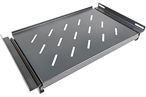 Aiten Data Bandeja Deslizante de Rejilla 1U 490 mm de Ancho x 270 mm de Fondo para Armario Rack Mural 19” con 450 mm de Fondo. Acero Laminado. Capacidad 17 Kilos