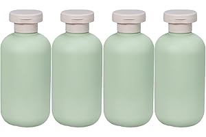 ZOUWEL 4 Stück Squeeze Bottles mit Flip Cap, nachfüllbare Kunststoff-Reiseflaschen für Cremes, Lotion, Shampoo, Conditioner (200ml)