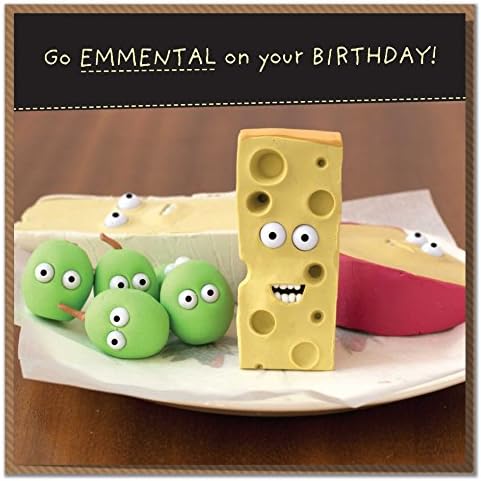 "Go Emmental On Your Birthday!" Cheesy Greeting Card