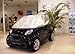Produktbild Halbe Autoabdeckung Mini car cover Teilgarage smart fortwo 451 in silber exclusiv aus Tyvek mit Lagerbeutel