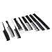 Anself 9pcs Black Pro Salon Hair Comb Set with a Pouch Holder Case Plastic Barbers Cutting Combs Set