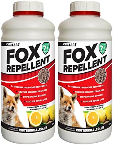 Critter Fox Repellent | Long Lasting Protection | Professional Strength | Weather Resistant | 2x650g