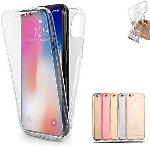 Blue Tinted Clear Full Body 360° Protective Gel Case for iPhone X (10) by Digi Pig®