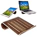 Produktbild SAMDI Hölzerne Kühlung Ständer | Universal Elegante Halter Halterung Dock aus Holz für MacBook Air/Pro Retina-iPad Pro Tablet Laptop PC Notebook(Braun)
