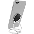 cobee Cell Phone Ring Holder Finger Kickstand, 360° Rotation Metal Cellphone Back Grip Foldable Cell Phone Stand Adjustable Phone Holder Compatible with Most Smartphones (Silver)