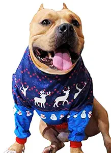 Doxters Dog Sweater Xtra Large, for Labrador, German Shepherd, Golden Retriever, Cozy Puppy, Blue and Red S30