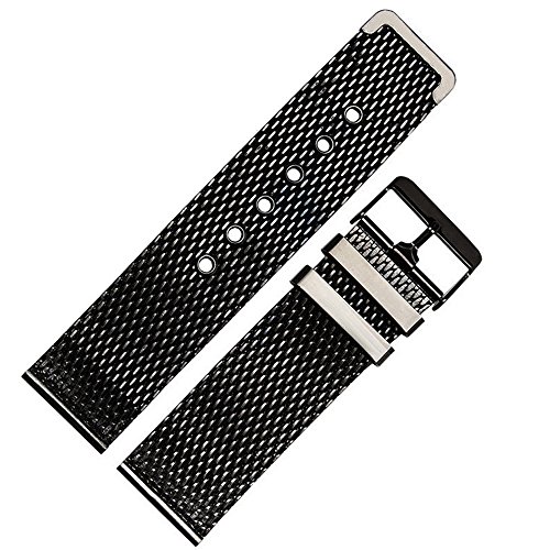 XLORDX 1mm Uhrenarmband Milanese Edelstahl Schwarz Gold Rosegold Silber 18/20/22mm