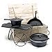 Produktbild Wiltec Dutch Oven Set Gusseisen 6-TLG. Kochzubehör für Camping Outdoor