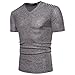 Produktbild OSYARD Mode Männer BluseKurzarm Tops Fit Pullover V-Ausschnitt Casual Herren T-Shirt, Sommer Modernes Sweatshirt Basic Vintage Slim Fit