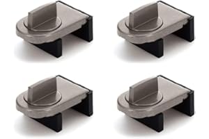 CZAKOMIX Confezione da 4 Finestra Scorrevole Serratura Color Caffè, Serratura Porta Scorrevole, Blocca Finestre, Serratura per Porta Scorrevole, Adatta per Porte e Finestre Scorrevoli