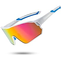 ROCKBROS Occhiali Ciclismo Fotocromatici - Anti-UV400, Lenti Trasparenti, Leggeri 27g, Uomo Donna