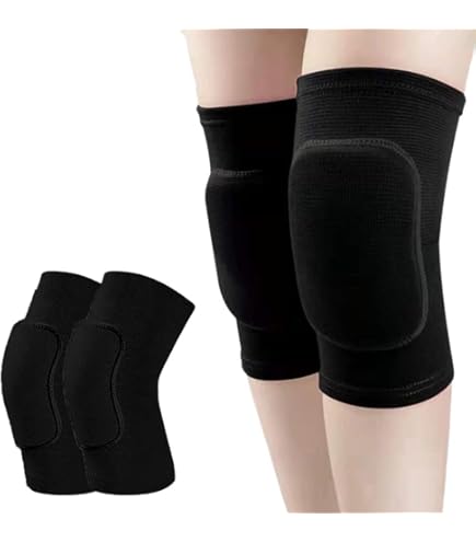 2 Paia Di Ginocchiere Sportive Morbide Ed Elastiche – Protezione Per Corsa, Basket, Calcio (Nero E Grigio)