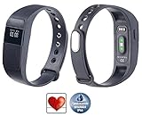 PEARL Fitness Pulsuhr: Fitness-Armband, Bluetooth 4.0, dyn. Herzfrequenz-Anzeige, Nachrichten (Smartwatch mit Herzfrequenzmesser)