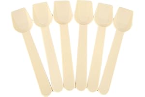 IMBALLAGGI ALIMENTARI PZ 500 PALETTE CUCCHIAINI COMPOSTABILI Beige CM 10 PALETTE per Gelato, Yogurt E SEMIFREDDI Spoon