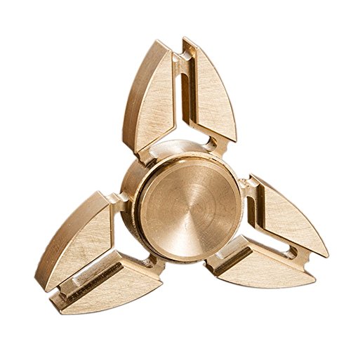 Tri Fidget Spinner Toy for Killing Time, Brass QBBRT
