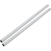 Boquillas Para Lámpara M10 Rosca - 30 Unidades, Zinc Plateado, 40mm Largo, Hueco Para Cable